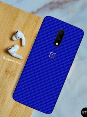 Carbon-Fiber Blue Mobile Skin