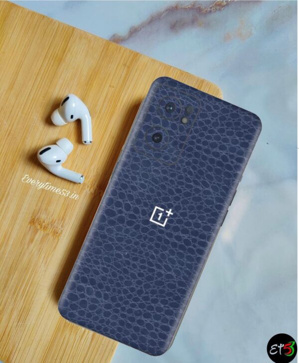 Leather Crocodile Blue Mobile Skin