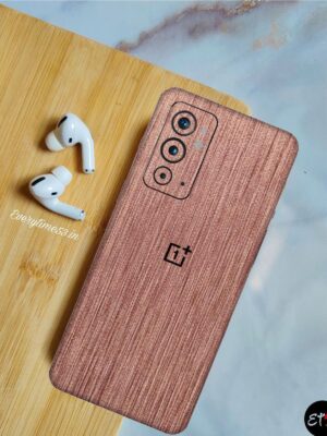 Fabric Feather Linen Red Mobile Skin