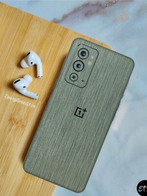 Fabric Linen Green Mobile Skin