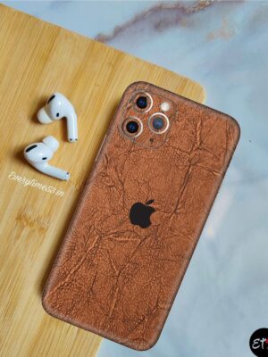 Leather Vintage Brown Mobile Skin