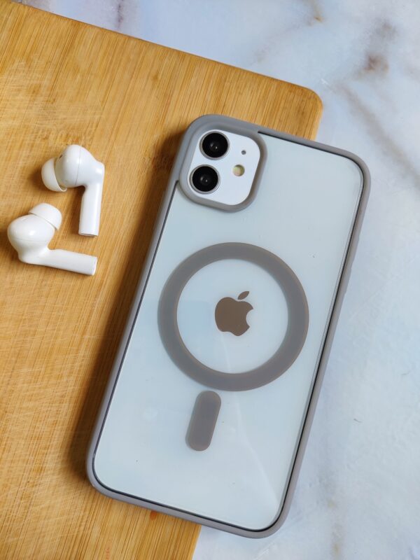 Magnetic Transparent Colorful Edge Clear Acrylic iPhone Case Cover