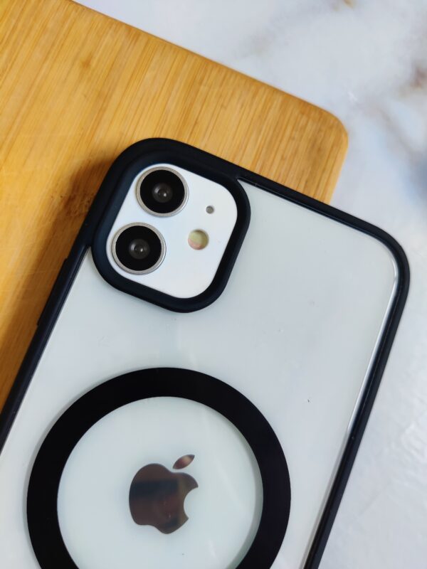 Magnetic Transparent Colorful Edge Clear Acrylic iPhone Case Cover